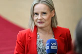 Valtiovarainministeri Riikka Purran (ps.) mukaan komission ehdotus ei tämän hetken arvion mukaan tarkoittaisi lisää sopeutustarpeita vuosille 2026 ja 2027. LEHTIKUVA / AFP. 