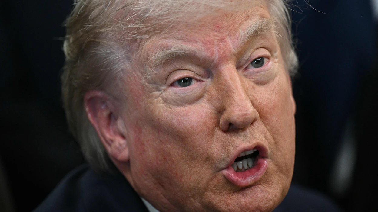 Donald Trump syyttää EU:ta siitä, ettei se noudata Yhdysvaltojen kanssa sovittua kauppasopimusta. AFP / LEHTIKUVA.