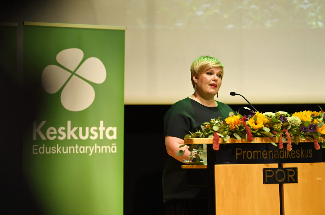 Keskustan eduskuntaryhmä jatkaa kokoustaan Porissa. LEHTIKUVA / EMMI KORHONEN.
