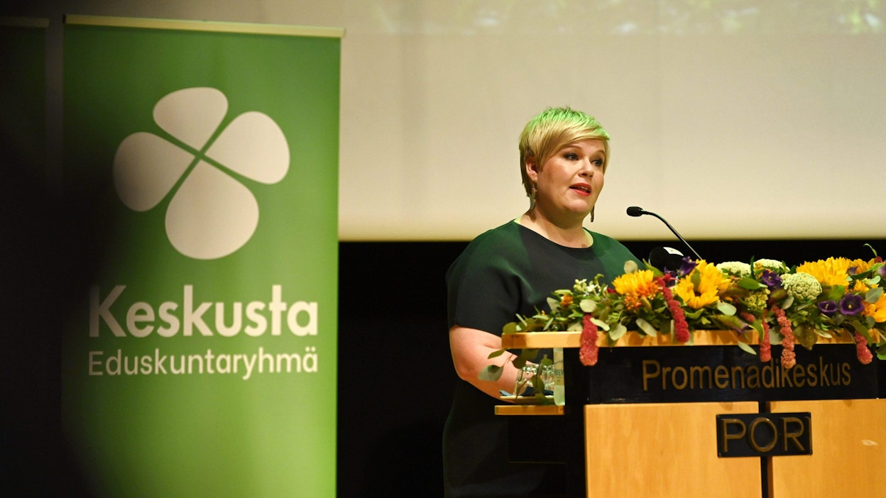 Keskustan eduskuntaryhmä jatkaa kokoustaan Porissa. LEHTIKUVA / EMMI KORHONEN.