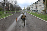 Avdijivka on ollut Ukrainan vastarinnan symboli vuodesta 2014 saakka. Arkistokuva viime huhtikuulta. LEHTIKUVA/AFP. 