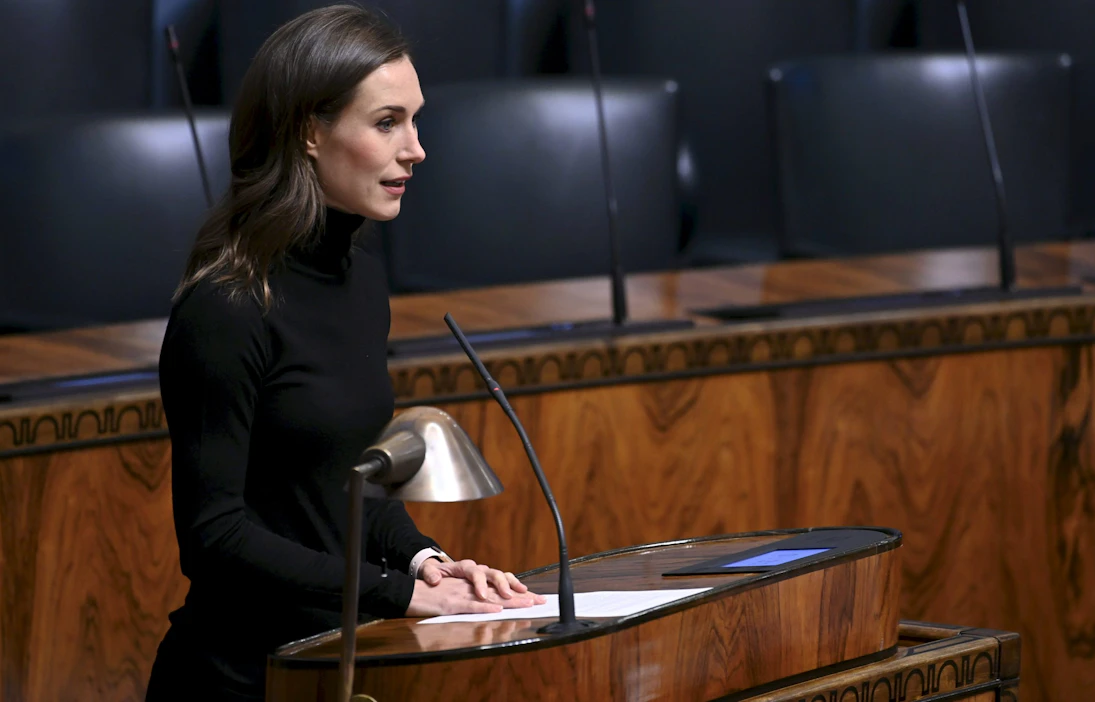 Pääministeri Sanna Marin (sd.) on esiintymässä marraskuussa järjestettävässä Slush-tapahtumassa yhdessä aviopuolisonsa työpaikan edustajan kanssa. Arkistokuva. LEHTIKUVA / Heikki Saukkomaa.