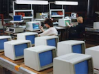 Monitorien testausta Salossa vuonna 1986. 