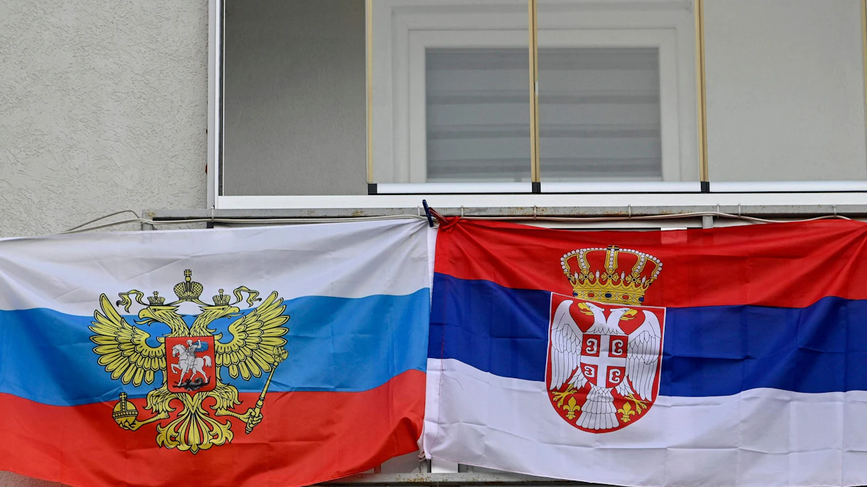 Venäjä esiintyy etenkin Serbian ja serbialaisten suojelijana ja se on tukenut Serbiaa Kosovoon liittyvissä asioissa. LEHTIKUVA / AFP.