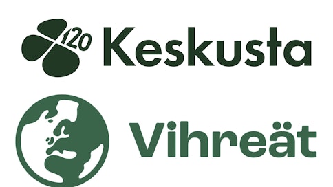 Vihreiden ja keskustan viralliset logot ovat kuin kaksi marjaa.