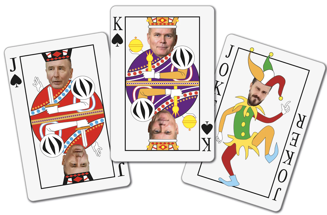 Kokoomuksen pelikirjassa ovat muun muassa Pekka Toveri, Jarmo Lindberg ja Sam Leijonanmieli.
