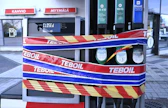 Suljettu polttoainepumppu Koivuhaan Teboililla Vantaalla lokakuun lopulla. LEHTIKUVA / Heikki Saukkomaa. 