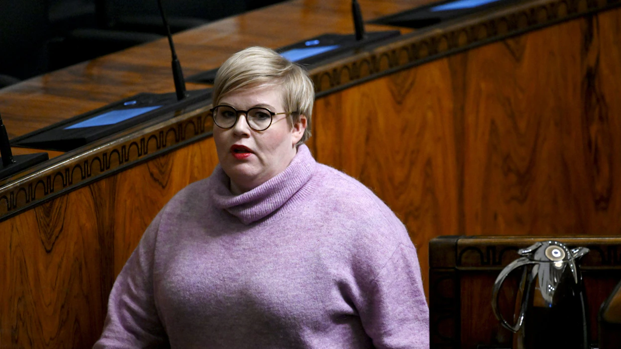 Ylen puoluekannatusmittauksessa keskustan kannatus on ensimmäistä kertaa alle 10 prosentissa. Kuvassa puolueen puheenjohtaja Annika Saarikko. LEHTIKUVA / Antti Aimo-Koivisto.