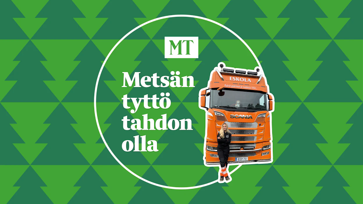 Puutavara-autonkuljettajan työ on vastannut Josefiina Pesämaan odotuksia.