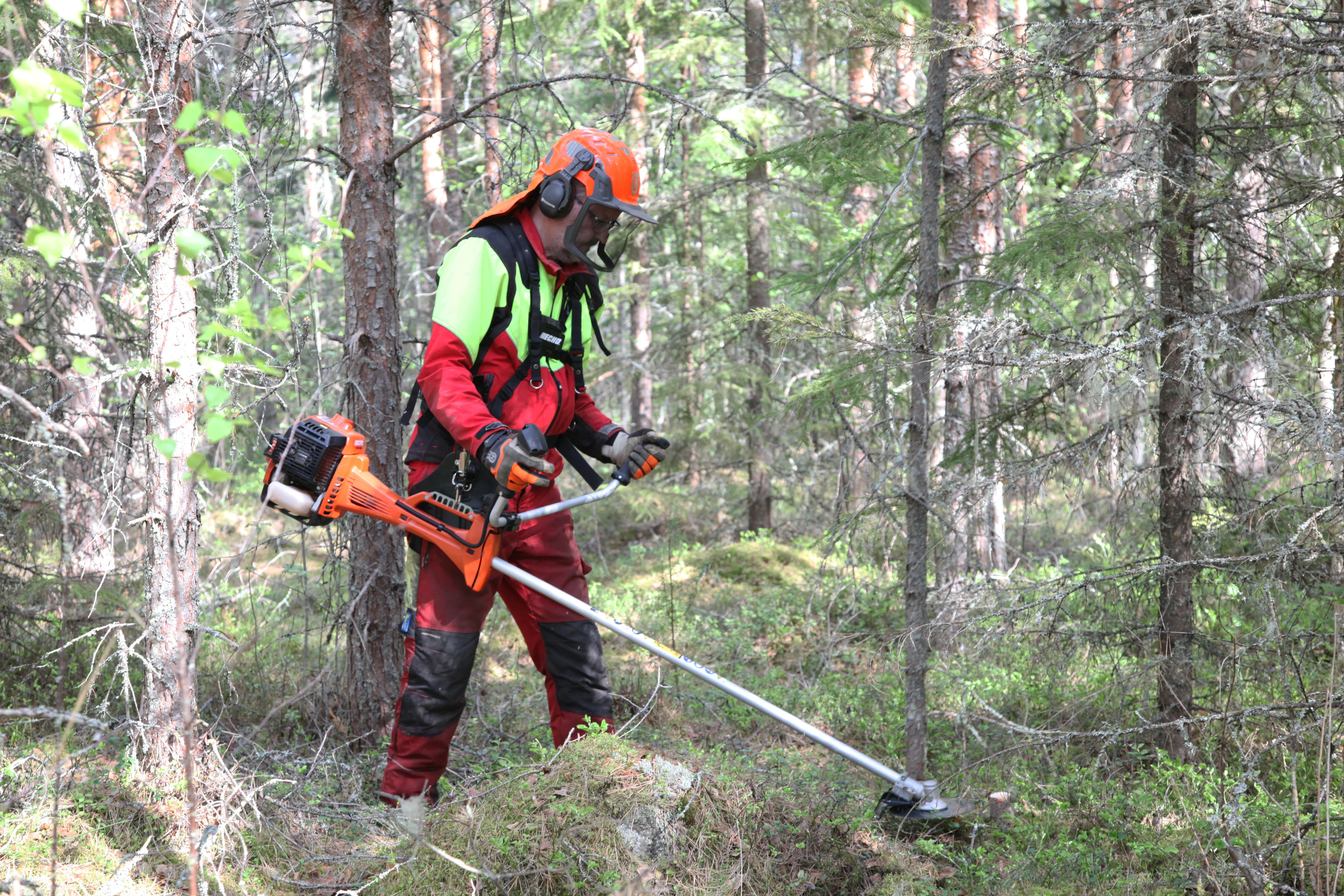 Echon monitoimiraivurin kahvaote on leveä ja saha on pitkä. Se hidastaa liikkumista metsässä.