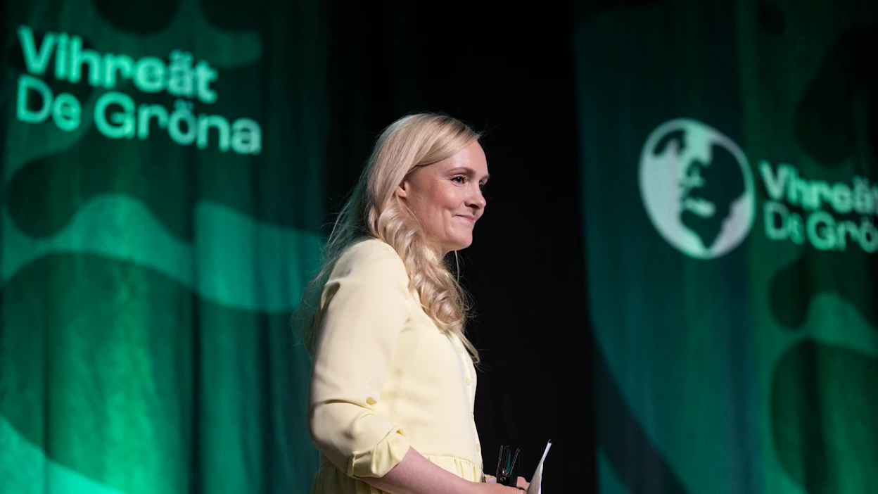 Vihreiden väistyvä puheenjohtaja Maria Ohisalo ei puheessaan perannut vaalitappion syitä.