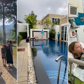Kuvassa näkyvä uima-allas vei Valma ja Ville Yli-Hemmingin sairaalahoitoon Phuketissa.