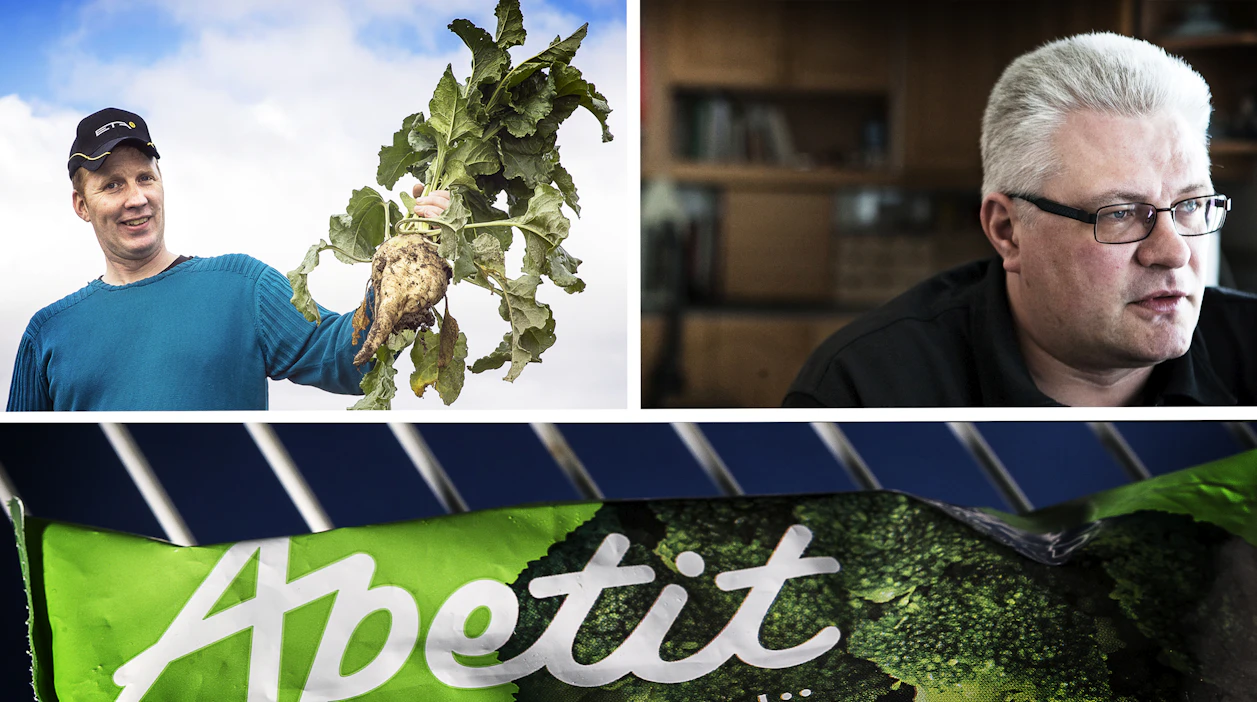 Otso Heikola (vas.) ja Mauno Ylinen ovat huolissaan viljelijöiden vaikutusmahdollisuuksista Apetit Oyj:ssä.