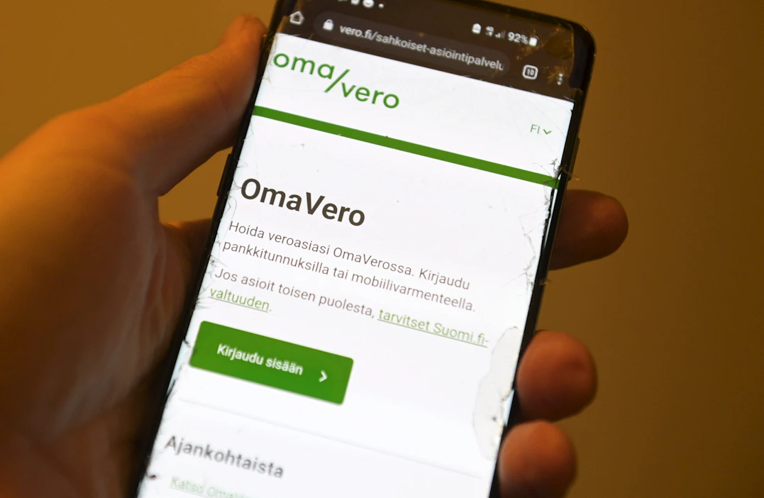 Verohallinnon Omavero-palvelussa on viikonloppuna käyttökatko. LEHTIKUVA / Vesa Moilanen.