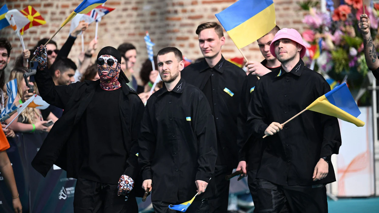 Ensimmäisessä semifinaalissa on mukana muun muassa viisujen ylivoimainen voittajasuosikki Ukraina. LEHTIKUVA / AFP.
