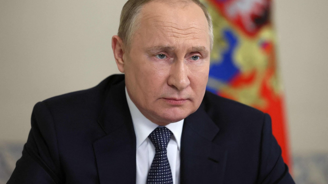 Kyseessä on Vladimir Putinin ensimmäinen valtiovierailu sitten Venäjän hyökkäyssodan alkamisen Ukrainassa. LEHTIKUVA / AFP. 