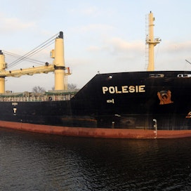 Toinen alus on Bahamaan liputettu Polesie, joka oli menossa Hampurista La Corunaan Espanjassa. Polsteam-yhtiön välittämä kuva laivasta on päiväämätön. LEHTIKUVA / AFP / Polsteam / Jacek Pawlowski. 