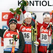 Kontiolahti on järjestänyt lajin MM-kilpailut aiemmin vuosina 1999 ja 2015. Kanadan Nathan Smith sekä Norjan Johannes Thingnes Bö ja Tarjei Bö kuvattiin vuonna 2015 miesten sprintin jälkeen. LEHTIKUVA / Markku Ulander.