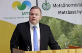 Maa- ja metsätalousministeri Antti Kurvinen (kesk.) kertoi MTK:n valtuuskunnalle tukie maksatuksen tilanteesta.