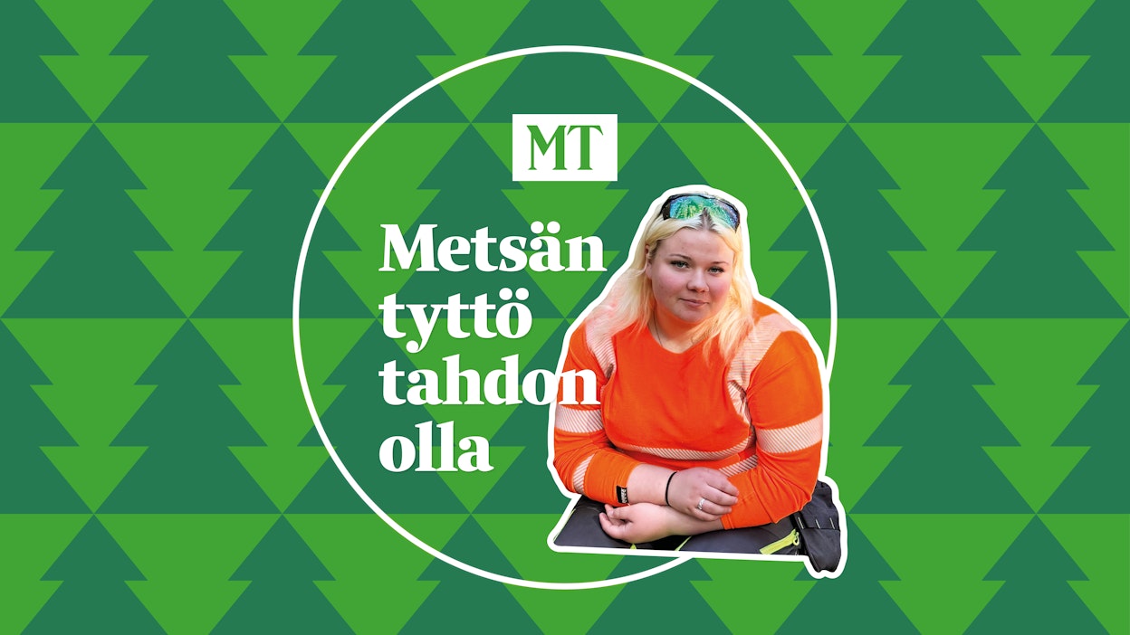 Metsäalan opiskelija Ilona Kankaanpää viihtyy metsässä myös vapaa-ajalla.