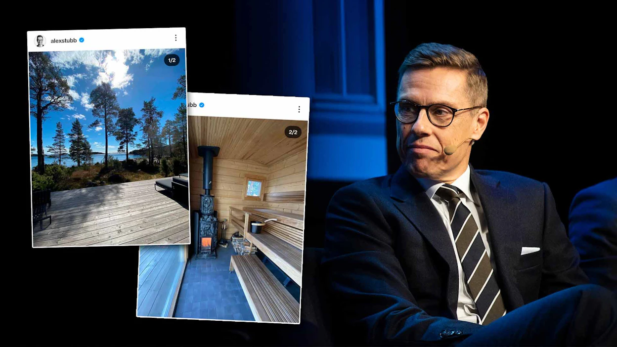 Alexander Stubbin perheen mökki sijaitsee saaristossa. Merimaisemia pääsee ihailemaan niin saunasta, huussista kuin kuntosaliltakin.