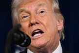Yhdysvaltain presidentti Donald Trump piti Venezuelaa koskevan tiedotustilaisuutensa Mar-a-Lagon kartanossaan Floridassa. LEHTIKUVA / AFP.