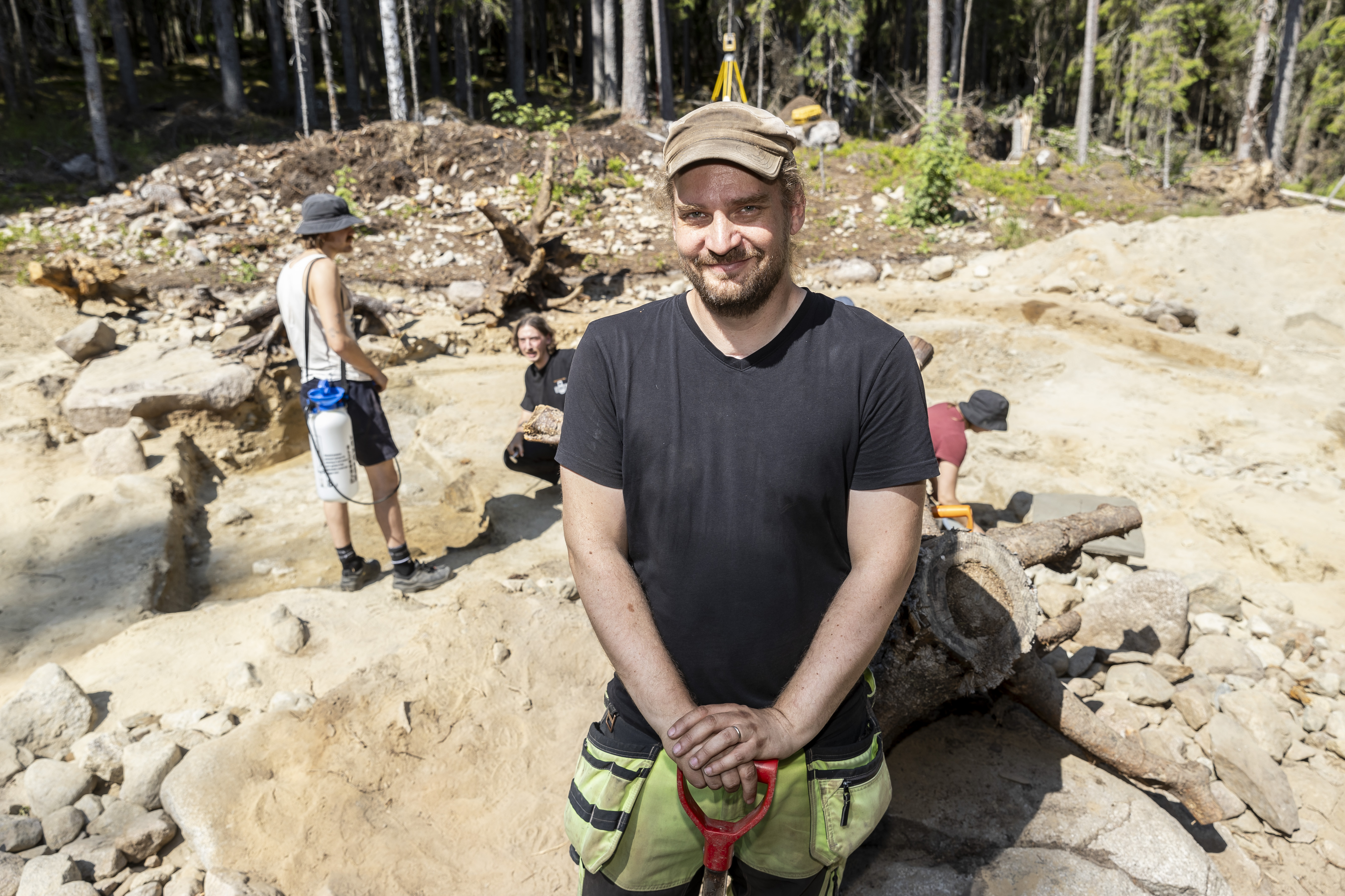 Ruoveden kaivaustyömaan projektivastaava ja arkeologi Jan-Erik Nyman.