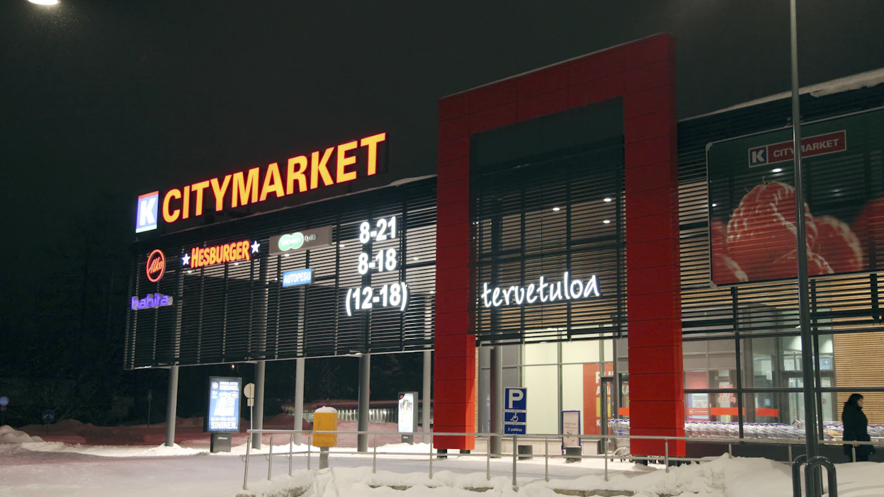 Tavaratalo- ja hypermarketketjujen liikevaihto kasvoi marraskuussa 6,8 prosenttia verrattuna edellisvuoteen. Kuva on otettu Mäntsälän K-Citymarketista.