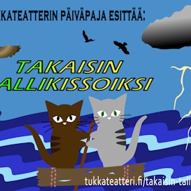 Osa Tukkateatterin esityksistä on kiertäviä. Eläinaiheinen satu saa esityksiä lähipäivinä Tampereen seudun kirjastoissa.