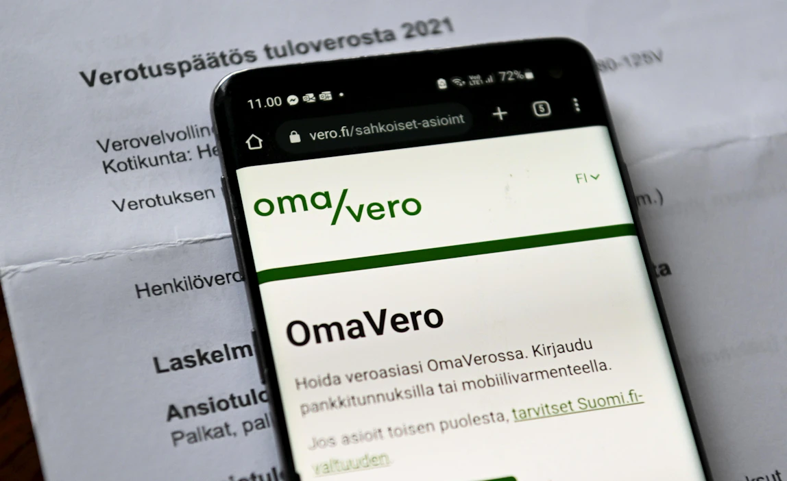 Henkilökohtaista tuloveroa oli viime vuoden lopussa maksamatta noin 1,3 miljardia euroa. Kuvituskuva. LEHTIKUVA / Vesa Moilanen.