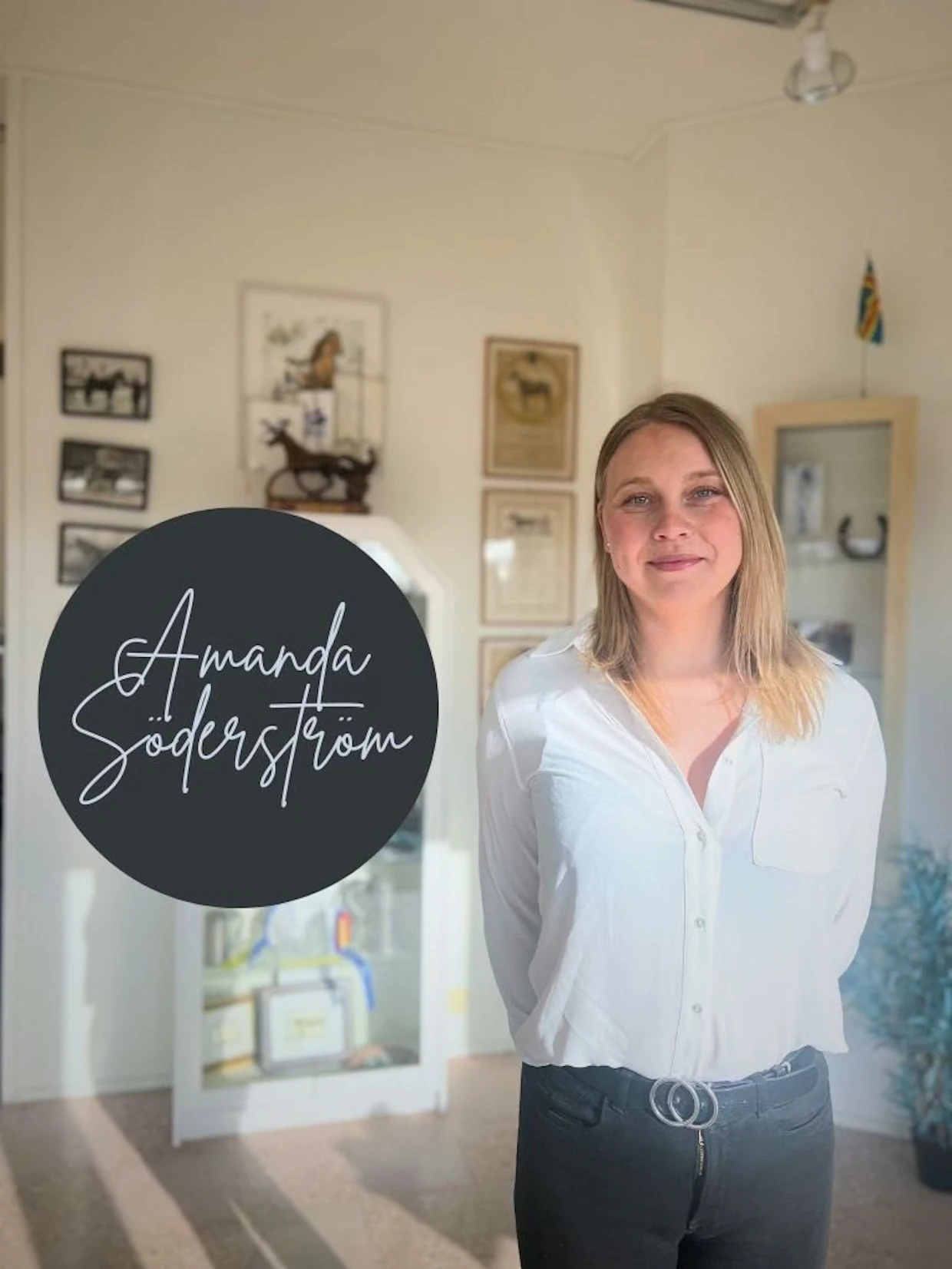 Amanda Söderström toimii Maarianhaminan raviradan vetäjänä.