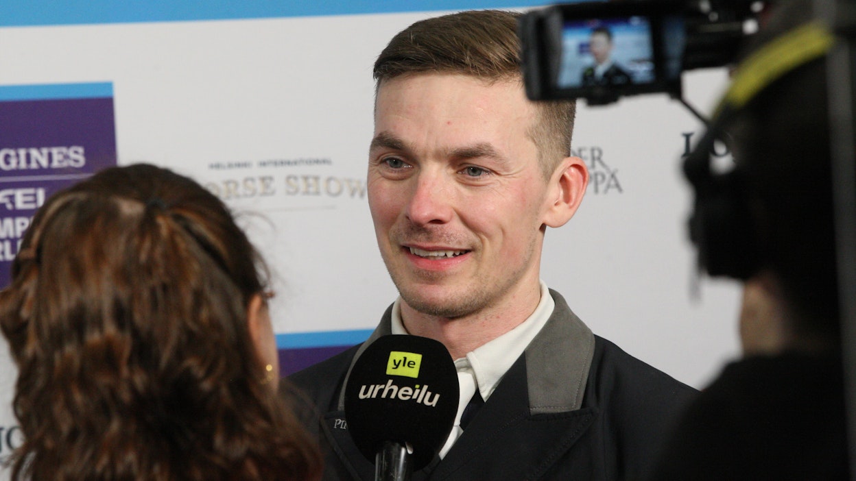 Ville Vaurio oli tyytyväinen debyyttiinsä Helsinki International Horse Show’ssa.