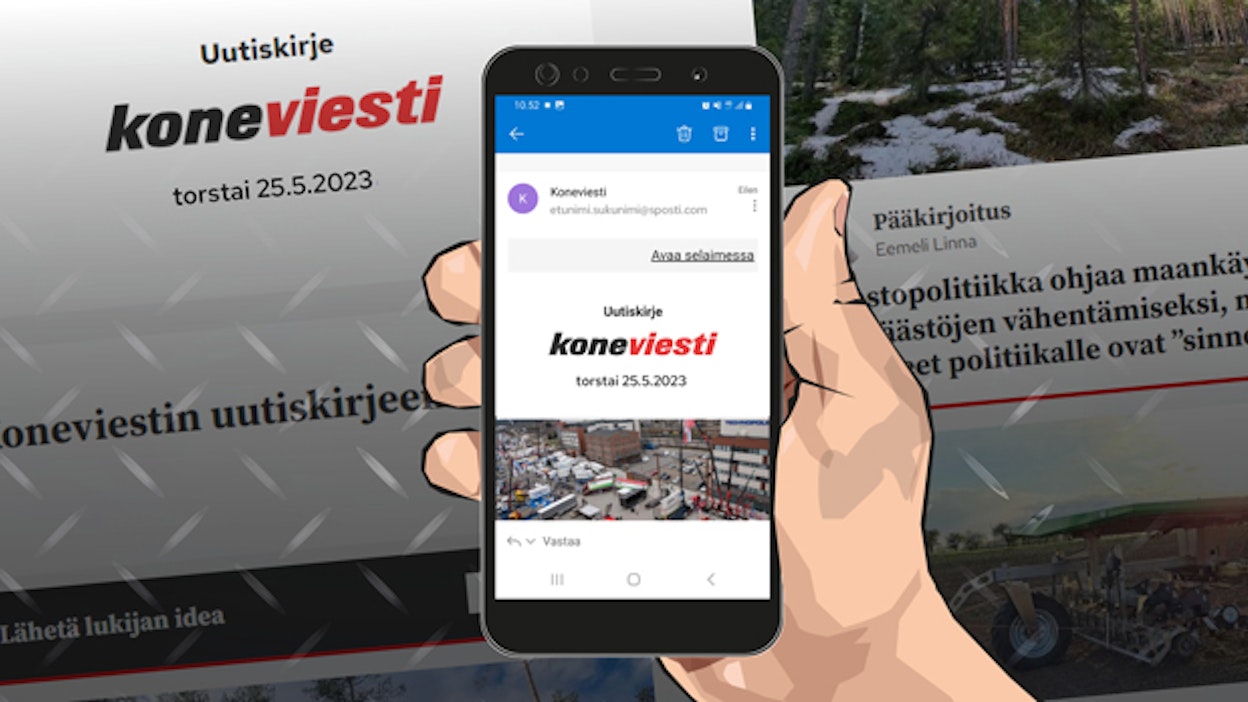 ”Toimitukselle uutiskirje antaa mahdollisuuden aiempaa parempaan viestinvaihtoon lukijoiden kanssa”, kirjoittaa Koneviestin päätoimittaja Eemeli Linna. Kuvituskuva.