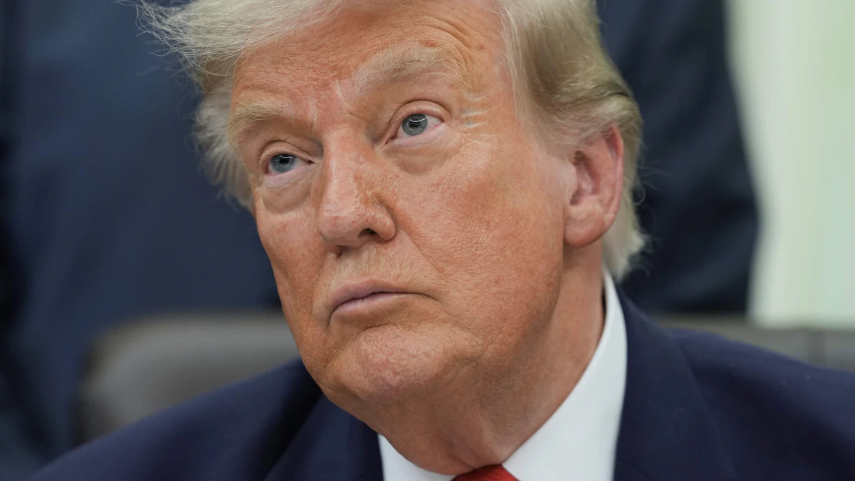 Presidentti Donald Trumpin mukaan Israelin on määrä vetäytyä Gazasta Hamasin aseistariisumisen jälkeen. AFP/LEHTIKUVA.