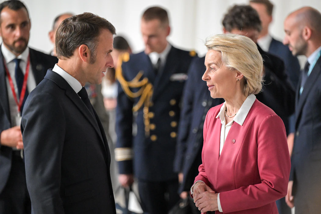 EU-kommision Ursula von der Leyen ja Ranskan Emmanuel Macron tapasivat viime viikolla Kööpenhaminassa.