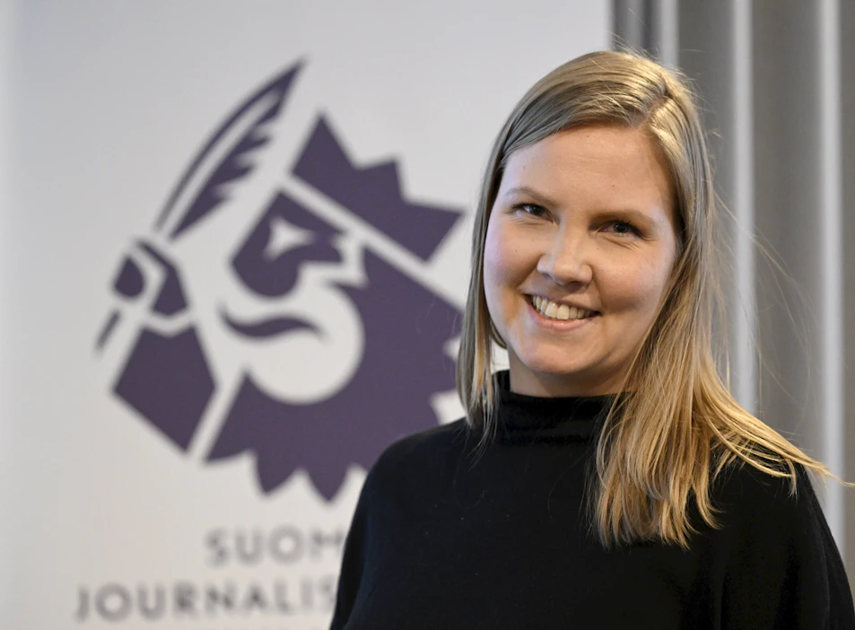 Journalistiliiton puheenjohtajan Marjaana Varmavuoren mukaan kertaluontoinen tuki STT:lle ei yksin riitä ratkaisemaan alan ongelmia, vaan tarvitaan pitkäjänteisiä päätöksiä. LEHTIKUVA / Markku Ulander.