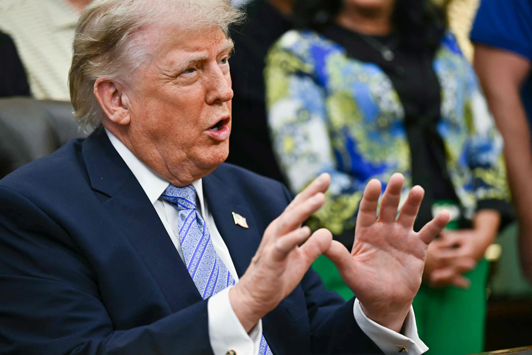 Yhdysvaltain presidentti Donald Trump oli aiemmin uhannut vähentää joukkojen määrää Saksassa. AFP/LEHTIKUVA.