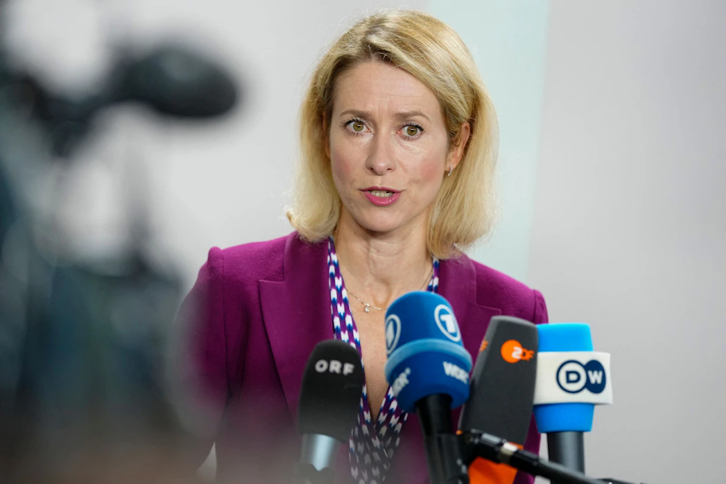 EU:n ulkosuhteiden ja turvallisuuspolitiikan korkean edustajan Kaja Kallaksen mukaan Venäjän viimeisin hyökkäys Ukrainaan osoittaa, ettei Venäjä halua rauhaa. LEHTIKUVA / AFP .