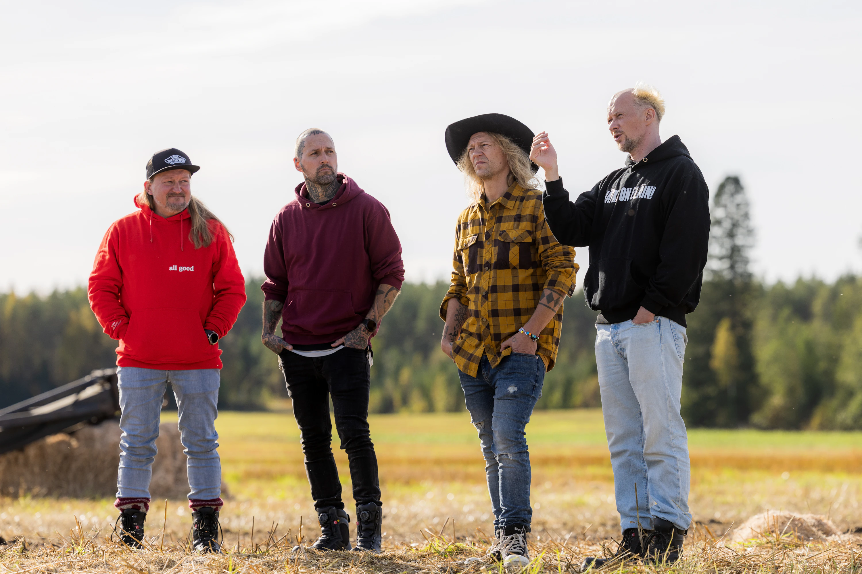 Jarno Leppälä, Hannu-Pekka Parviainen, Jukka Hildén sekä Jarno Laasala eli Duudsonit.