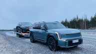 EV9:n vetokyky riittää 2500 kilon taakkaan.