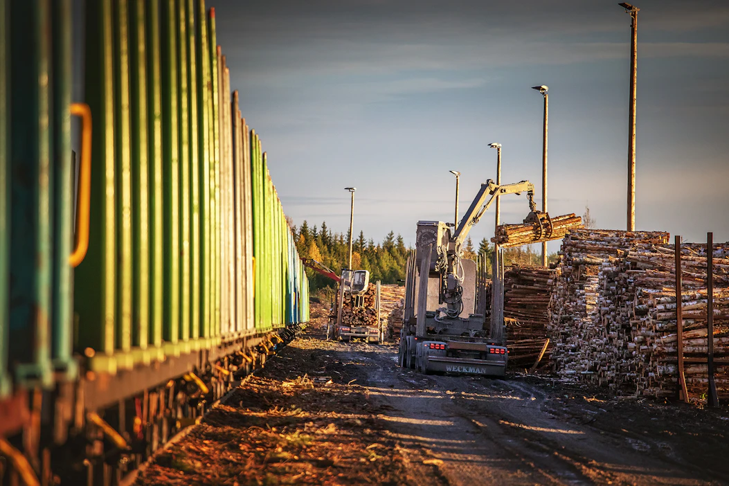 Stora Enso pyrkii tehostamaan puun rautatiekuljetuksia VR:n kanssa lisäämällä säännöllistä liikennettä vakioreiteillä ja nopeuttamalla vaunujen kiertoa. Puuta kuormattiin rautatievaunuihin Kiteen asemalla Pohjois-Karjalassa maanantaina.