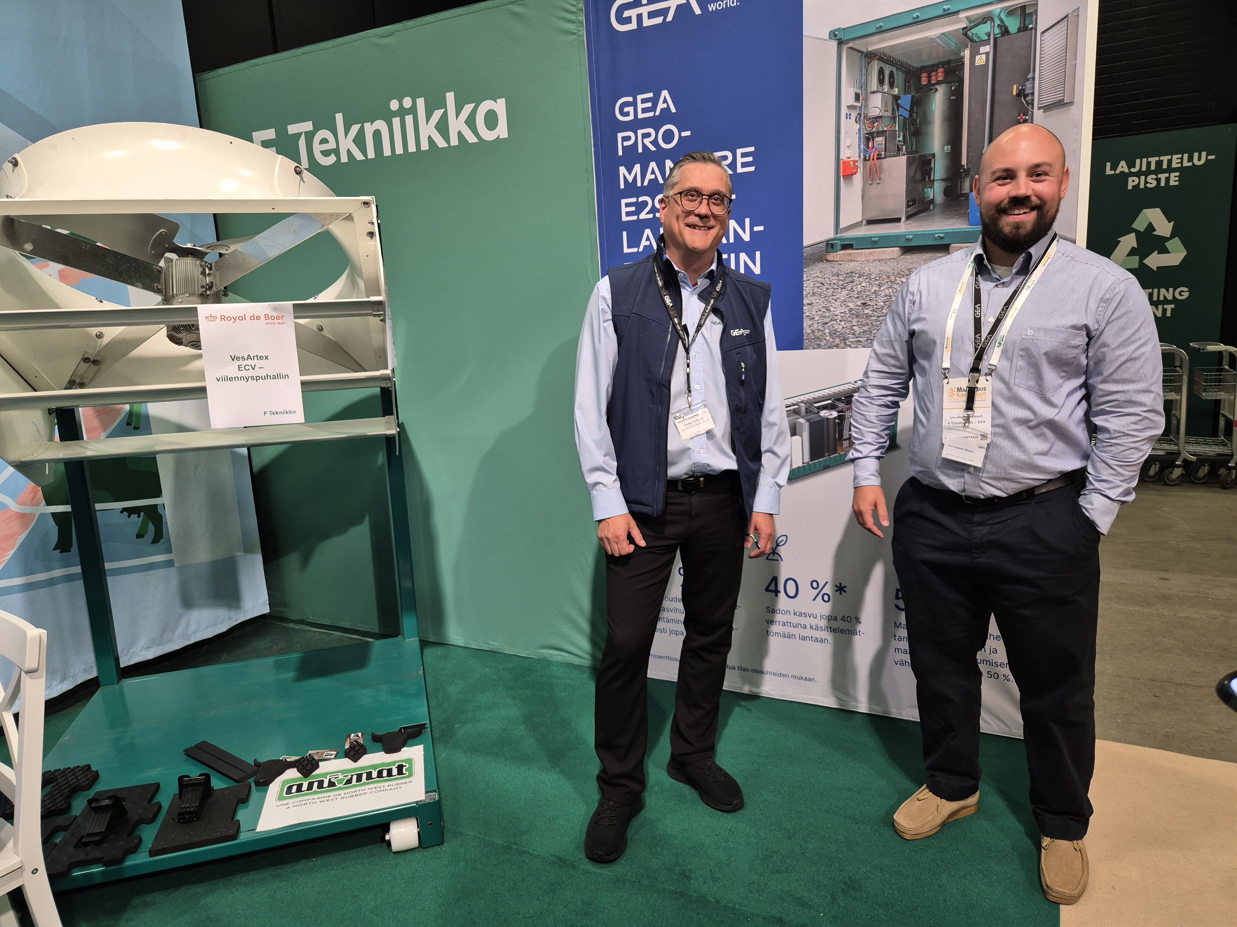 Gea Finland esitteli maatalouskonemessuilla lietelannan rikastamiseen kehitettyä konttia. 