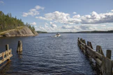 Itä-Suomen poliisi toteutti heinäkuussa laajan puhallutuskampanjan teillä ja vesillä. Kuvassa Saimaata Savonlinnassa.