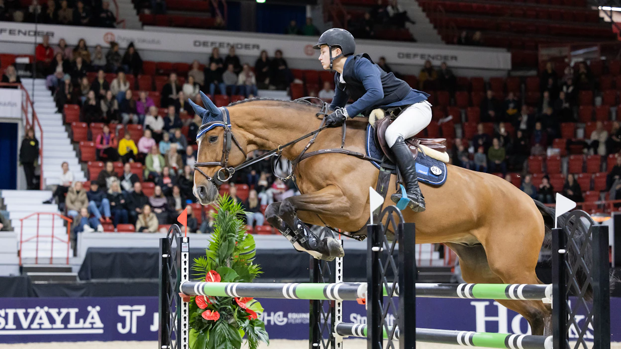 Hugo Kogelnig ratsasti Vermontilla Helsinki International Horse Show'ssa vuonna 2023.