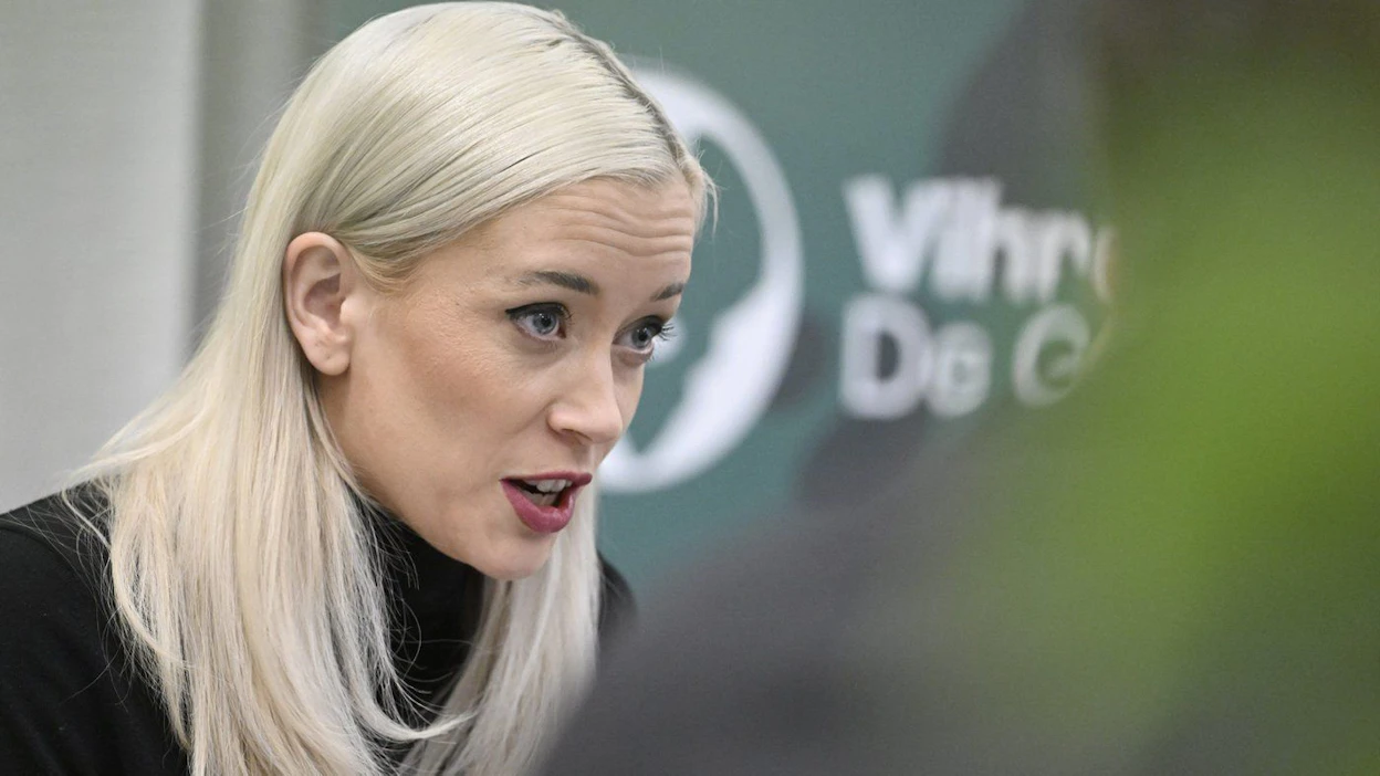 Oppositiopuolueiden puheenjohtajien mukaan Suomen tulisi vastustaa Israelin osallistumista laulukilpailuun. Kuvassa vihreiden puheenjohtaja Sofia Virta.
