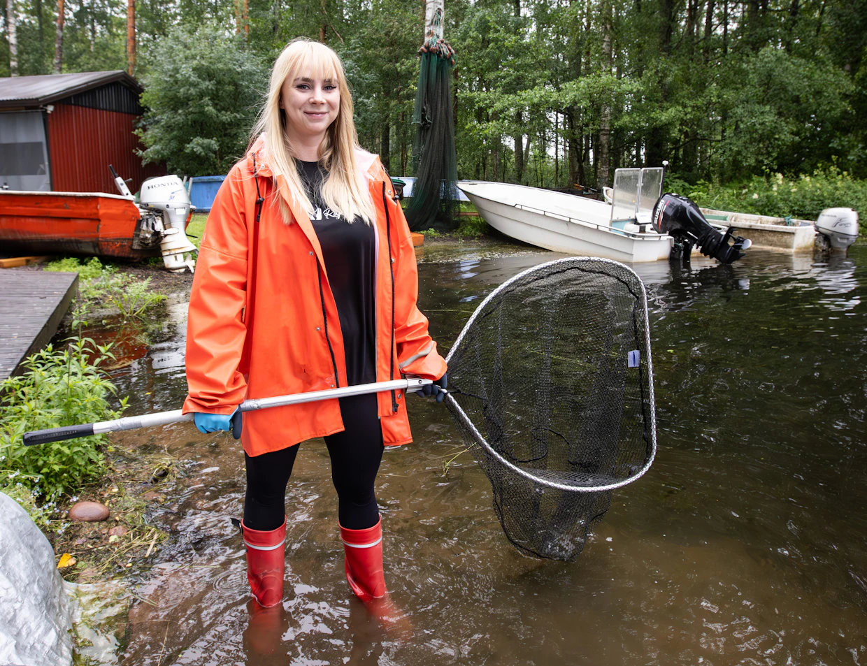 Tanja Lehtinen pyörittää raputukun toimintaa ja kehittelee matkailuideoita eteläiseen Satakuntaan.