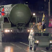 Valtiollisen uutistoimiston KCNA:n mukaan paraatissa oli esillä uusi mannertenvälinen ballistinen ohjus, jota valtionmedia kuvaili maan tehokkaimmaksi ydinasejärjestelmäksi. Kuvan on välittänyt KCNA, eikä sen aitoutta ole voitu todentaa. LEHTIKUVA / AFP / KCNA VIA KNS.