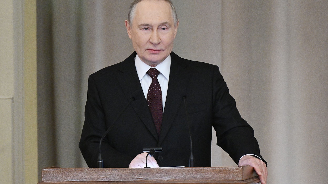 Presidentti Vladimir Putinin johtama Venäjä on Iranin liittolainen Lähi-idässä. LEHTIKUVA/AFP.