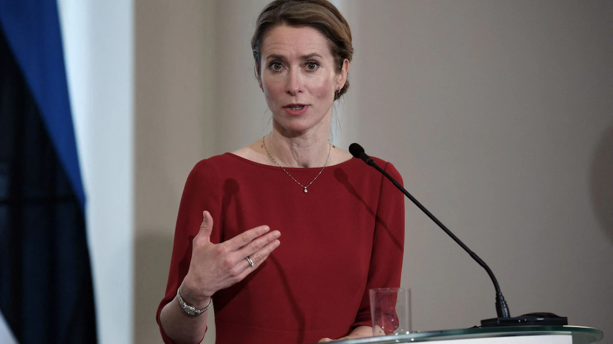 Pääministeri Kallas sanoo Viron tekevän kaikkensa, jotta Suomen Nato-jäsenyysprosessi sujuisi nopeasti. Lehtikuva/AFP.