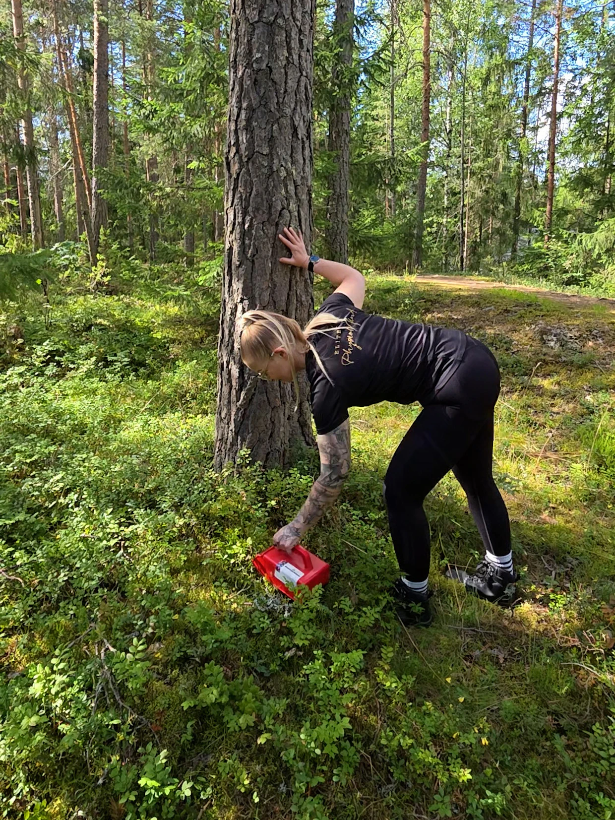 Marjastuksessa kannattaa valita itselle sopivin tyyli. Esimerkiksi puusta voi hakea välillä tukea.